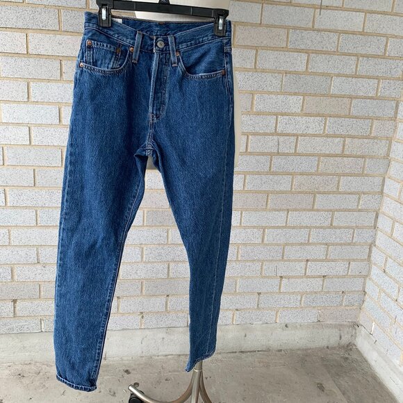 LEVI'S PREMIUM 501S SKINNY JEANS WOMENS W26 L30 - Picture 1 of 11